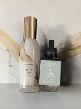 White Barn White T-Shirt Room Spray & Wallflowers Refill - New